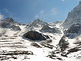 
Looking Back Up At Trail Descending From The Mesokanto La 5246m After Trekking Around The Tilicho Tal Lake
